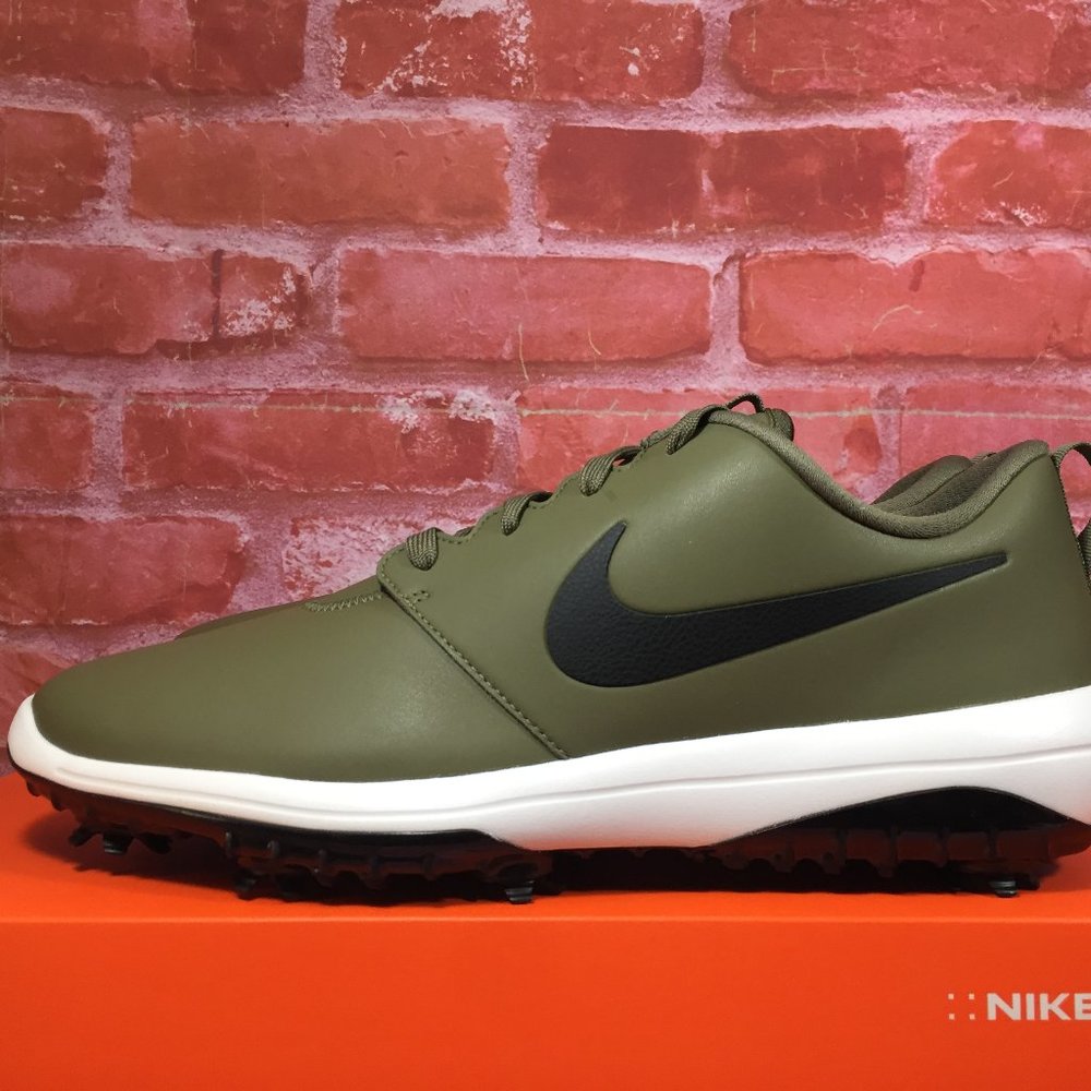 NIKE ROSHE G TOUR GOLF SHOES MEDIUM OLIVE BLACK